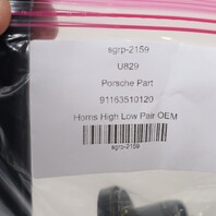 1970-1998 Porsche 911 964 993 Horn Horns High Low Pair OEM