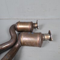 2011-2016 Porsche Cayenne Hybrid Exhaust Manifold Downpipe Set Pair OEM Used