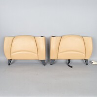 1995-1998 Porsche 911 993 Coupe Rear Seat Backrest Pair Beige OEM Used