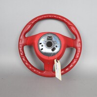 06-09 Porsche 911 Boxster Cayman Sport Steering Wheel Carrera Red OEM NOTE