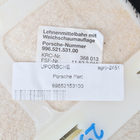 1999-2004 Porsche 911 Boxster Front Seat Backrest Cushion Graphite Grey OEM Used