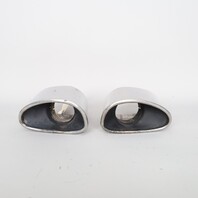 2002-2004 Porsche 911 996 C4S Exhaust Muffler Tips Pair Right / Left OEM