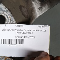 2014-2016 Porsche Cayman Wheel 19 X 8 Rim BENT AS IS