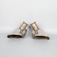 02-04 Porsche 911 996 Exhaust Muffler Tip Left Right Pair 99611105402 OEM Used