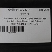 1997-2004 Porsche 911 Boxster 986 Radiator Fan Shroud Duct Left OEM Used