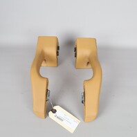 1995-1998 Porsche 911 993 Door Grab Pull Beige Leather Pair OEM Used