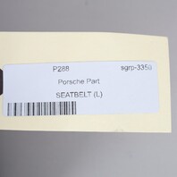 2002-2012 Porsche 911 996 997 Convertible Left Front Seat Belt 99780303303 OEM