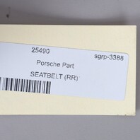 2011-2018 Porsche Cayenne 958 Right Passenger Rear Seat Belt Black OEM