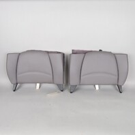 1995-1998 Porsche 911 993 Coupe Rear Seat Backrest Pair Leather Grey OEM Used