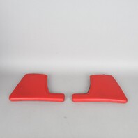 05-12 Porsche 911 Boxster Cayman Stereo Side Trim Set Leather Red OEM