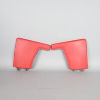 05-12 Porsche 911 Boxster Cayman Stereo Side Trim Set Leather Red OEM