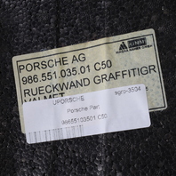 1997-2004 Porsche Boxster 986 Engine Firewall Carpet Grey 98655103501 OEM Used
