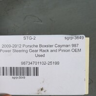 2009-2012 Porsche Boxster Cayman 987 Power Steering Gear Rack Pinion OEM Used