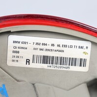 2011-2013 BMW 328i 335i M3 Convertible Right Tail Light 63217252094 OEM Used