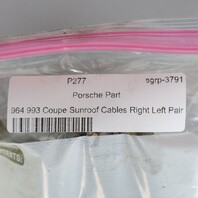 1995-1998 Porsche 911 964 993 Coupe Sunroof Cables Right Left Pair OEM Used