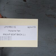 1995-1998 Porsche 911 993 Front Seat Upper Backrest Marble Grey OEM Used