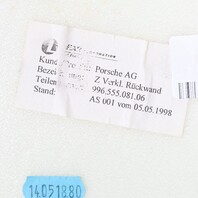 1999-2012 Porsche 911 Cabrio Rear Deck Shelf Carpet Black 99655508106 OEM Used