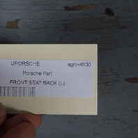 1995-1998 Porsche 911 993 Front Seat Upper Backrest Black OEM