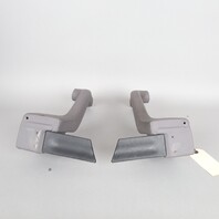 1995-1998 Porsche 911 993 Door Grab Pull Grey Leather Pair OEM Used
