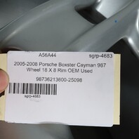 2005-2008 Porsche Boxster Cayman 987 Wheel 18 X 8 Rim BENT AS IS