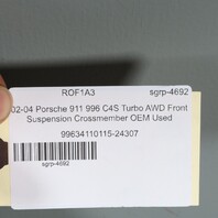 02-04 Porsche 911 996 C4S Turbo AWD Front Suspension Crossmember OEM Used