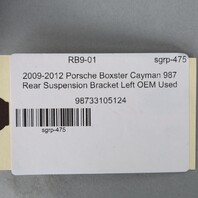 09-12 Porsche Boxster Cayman Left  Rear Suspension Bracket 98733105124 OEM Used