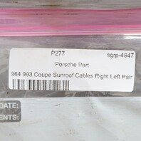 1995-1998 Porsche 911 964 993 Coupe Sunroof Cables Right Left Pair OEM Used