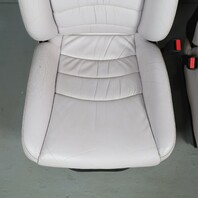 1995-1998 Porsche 911 993 Front Seats Marble Grey Leather Pair OEM Used