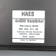 1999-2000 Porsche Boxster 986 Amplifier Amp HAES 98664531100 OEM Used