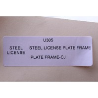 Porsche Stainless Steel License Plate Frame Stock#NOF3601 OEM