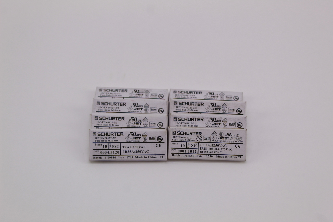 Schurter Fuses IEC/EN 601272/3, P/N 0034.3120 (Lot of 8 Boxes) PLC