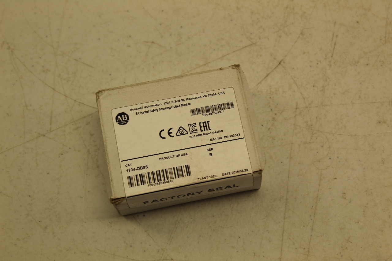 Allen Bradley 1734-OB8S Source Output Module Safety New In Box | PLC