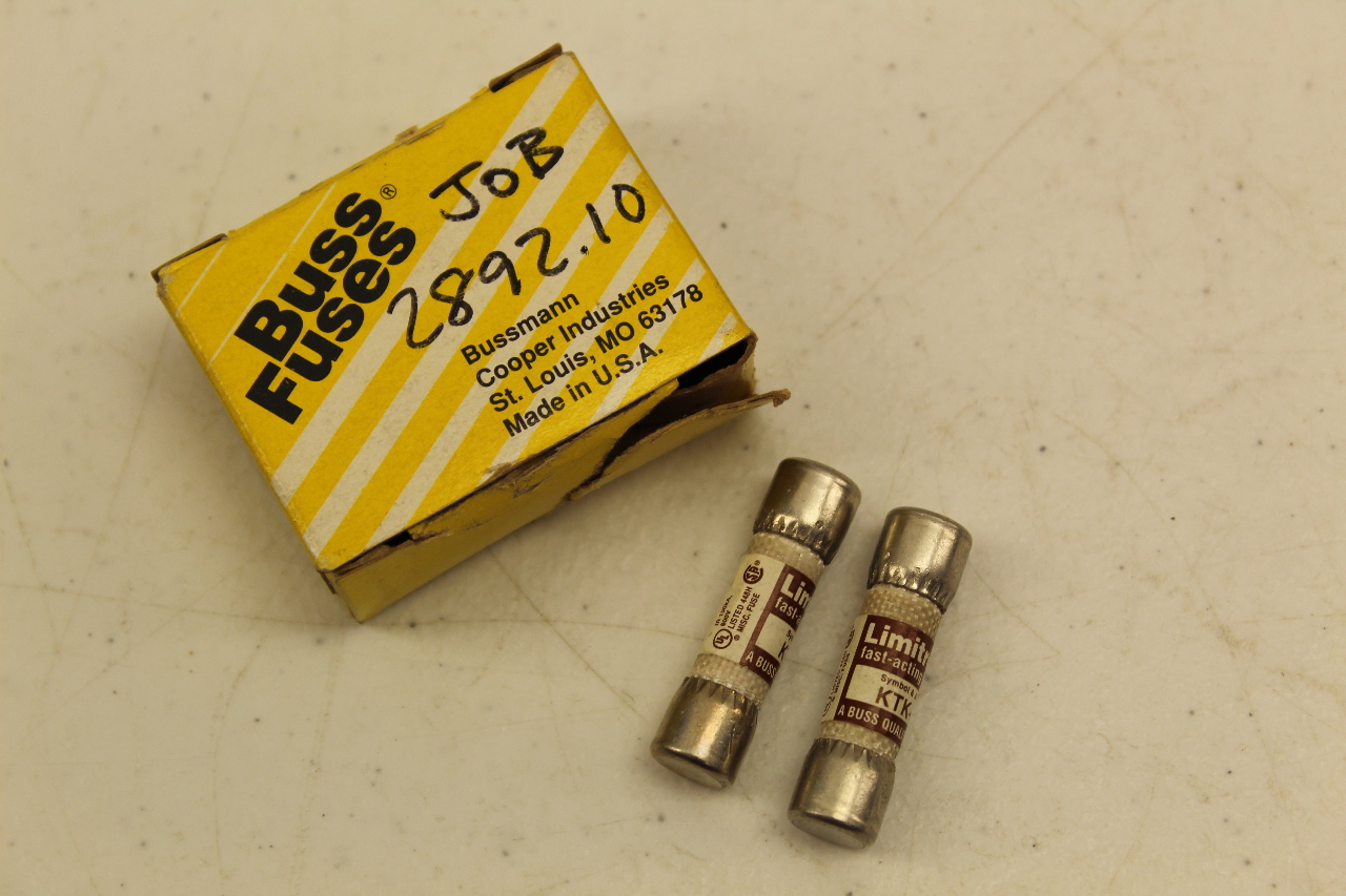 Bussmann Fuses KTK5 Fuses New (lot of 2) PLC Surplus Supply, LLC
