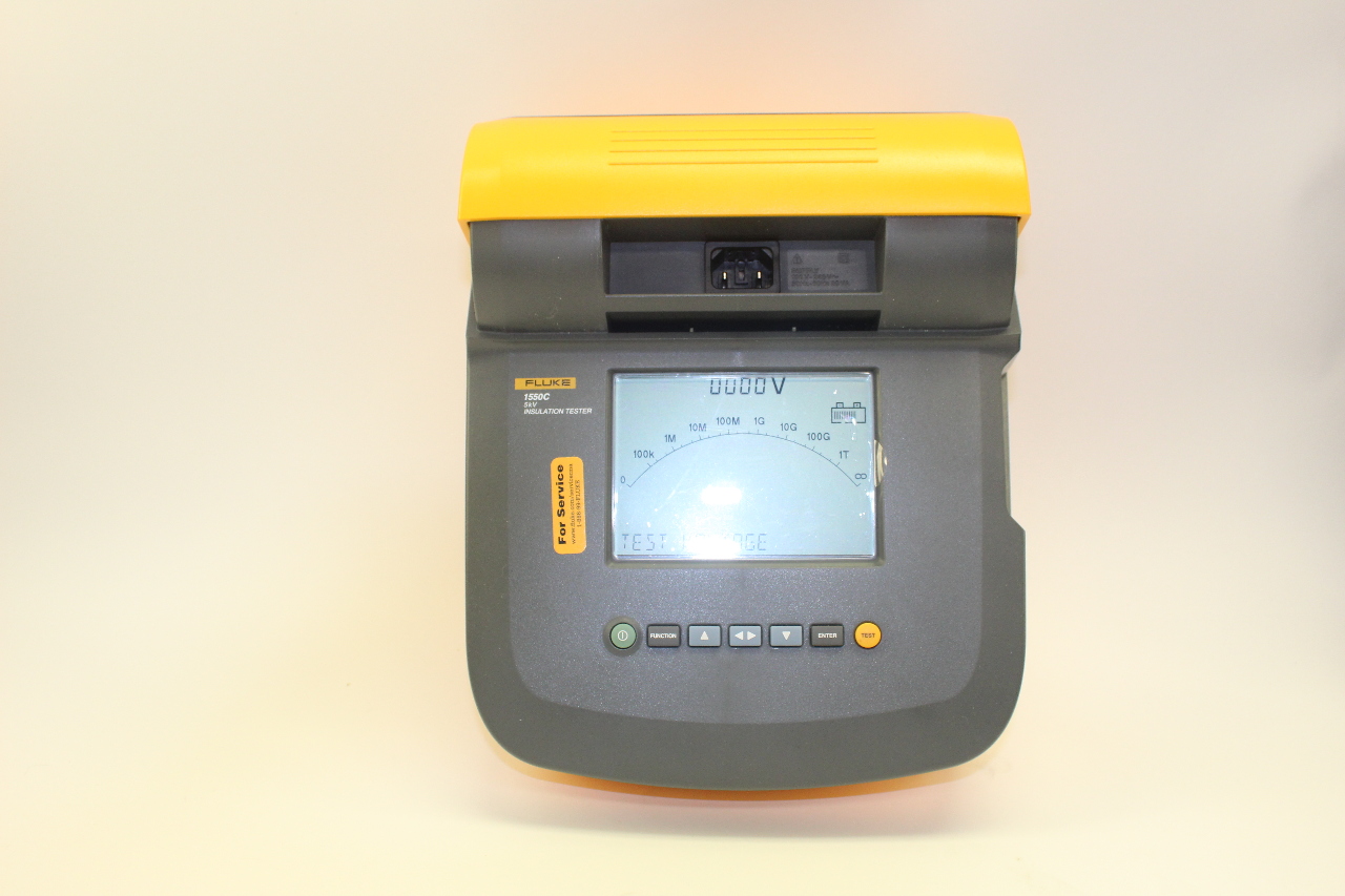 Fluke 1550C MegOhmMeter With Calibration Leads Case PLC Surplus