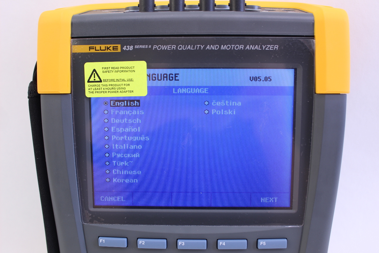 Fluke 438 Series II Power Quality & Motor Analyzer New PLC Surplus