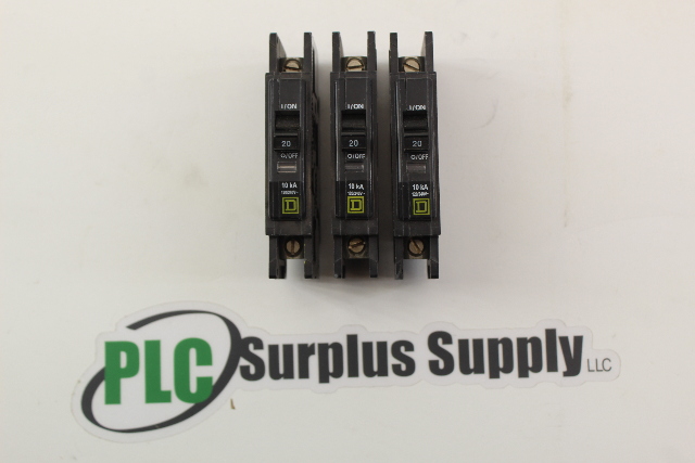 SquareD AB-5310 20 amp 1 Pole Circuit Breaker (Lot of 3)