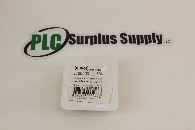 BM Group 00503 Ferrule 18awg Length 8mm Yellow (Lot Of 480)