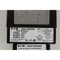 Cutler Hammer D26MB D26MPR M26MPL D26MPS Type M Relay With D26MD D26MPF Relay Accessory