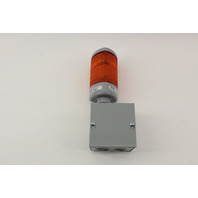 Edawrds Signaling TRILIPTICAL 102PMBS-N5 Stackable Beacon Lighting System Orange With Pipe Mount Base New