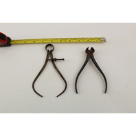 Antique Spring Caliper and End Cutting Nippers