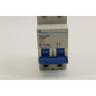 EE Controls CB3A2PC Circuit Breaker 2P 3A C-Trip 480/277VAC New