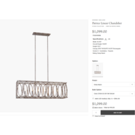 Visual Comfort & Co. Patrice Linear Chandelier New In Box