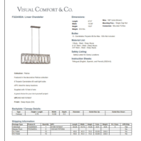 Visual Comfort & Co. Patrice Linear Chandelier New In Box