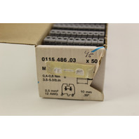 Entrelec 0115486.03 Terminals Vlock Feed (Lot Of 45) New In Box