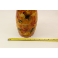 Hanging Pendant Lamp Orange Multi Color Swirl Milano Glass 