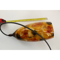 Hanging Pendant Lamp Orange Multi Color Swirl Milano Glass 