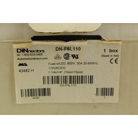 DINectors DN-F6L-110 Fuse w/ LED 110V AC/DC (Lot Of 6) Terminal Block New 