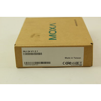 Moxa INJ-24 V1.2.1 PoE Injector DIN Rail New In Box
