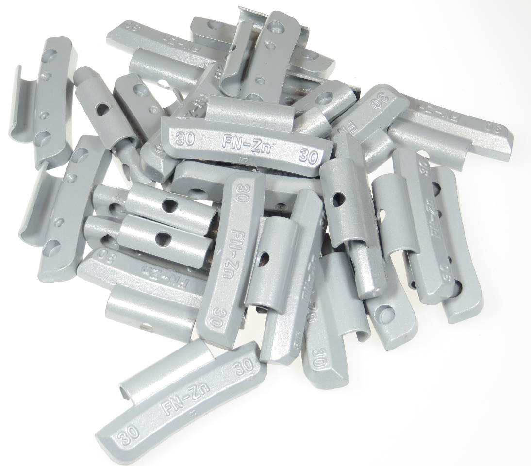 (50) Wheel Weights, Clip on, Zinc, FN020 20 gram, JAPAN MAG ALLOY OEM QUALITY