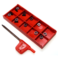 (10) HUNTER MICRO MINI OCL ON CAR BRAKE LATHE BITS, (4) SCREWS, (1) T7 WRENCH (10) HUNTER MICRO MINI OCL ON CAR BRAKE LATHE BITS, (4) SCREWS, (1) T7 WRENCH